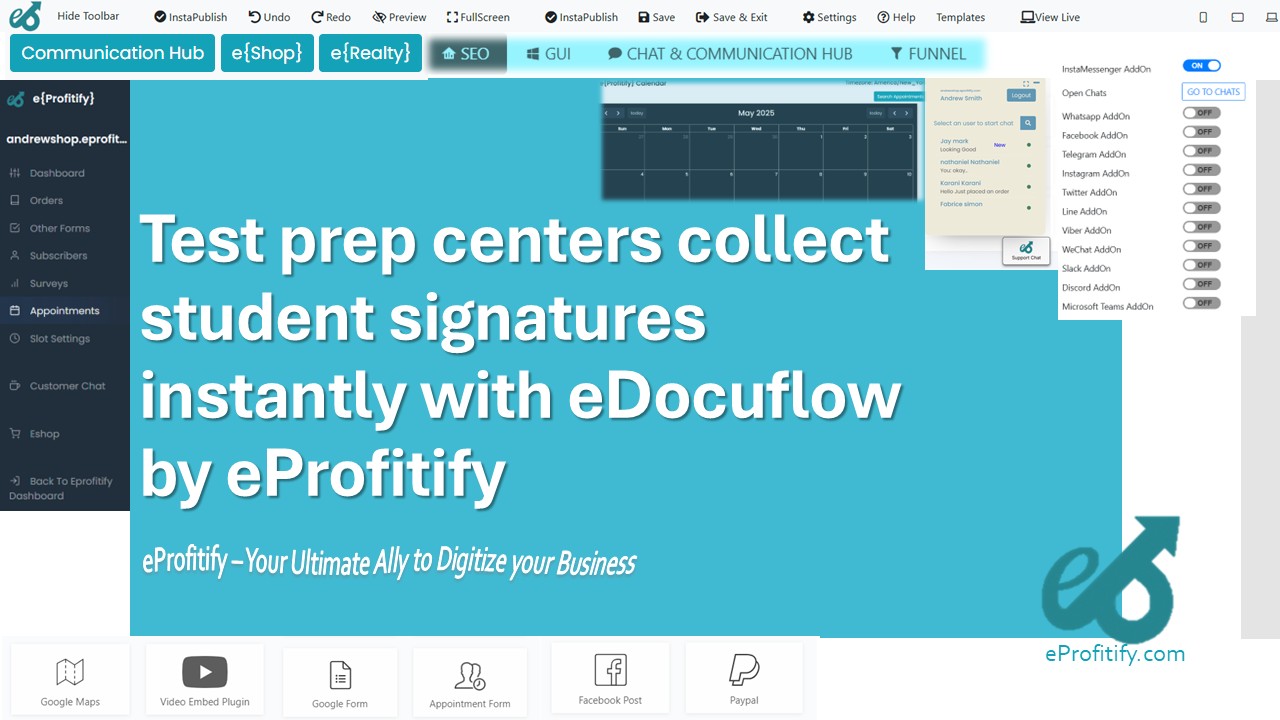 Test prep centers collect student signatures instantly with eDocuflow by eProfitify